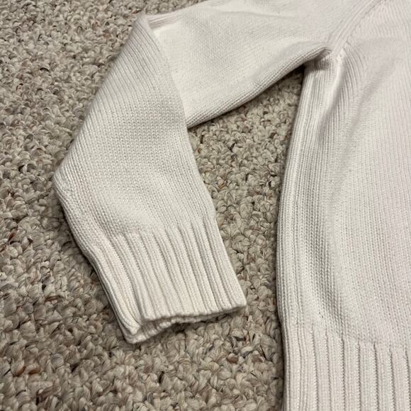 Polo Ralph Lauren Vintage American Flag Sweater Sz M White Mock Neck Preppy - Picture 4 of 7